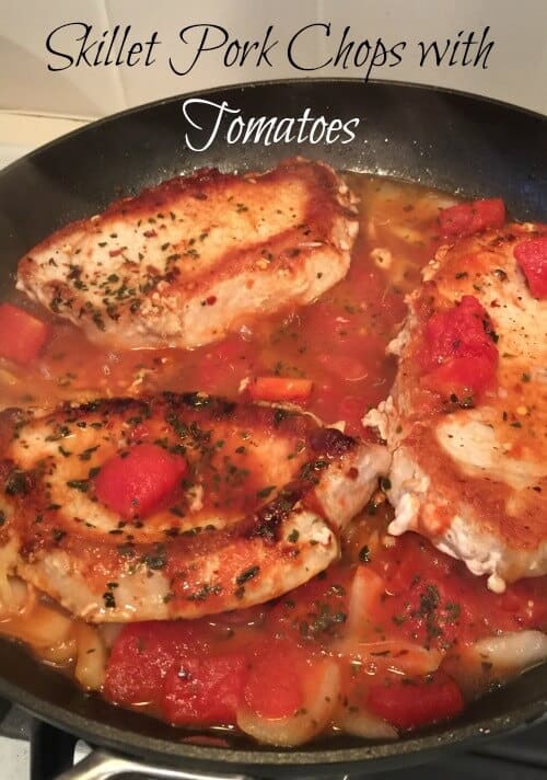 #KeepItEasy Weekly Meal Plan - Skillet Pork Chops with Tomatoes
